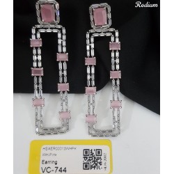 RODIUM-PINK EARING