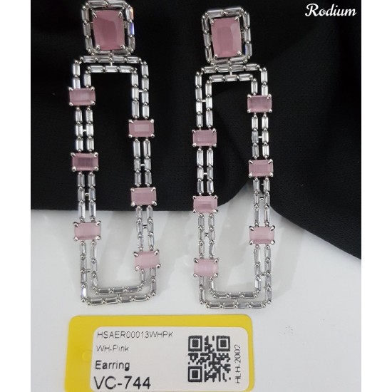 RODIUM-PINK EARING